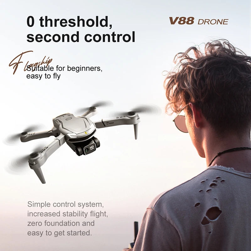 New V88 Drone 8K 5G GPS Professional HD Aerial Photography Remote Control Aircraft HD Dual Camera Quadcopter Toy UAV